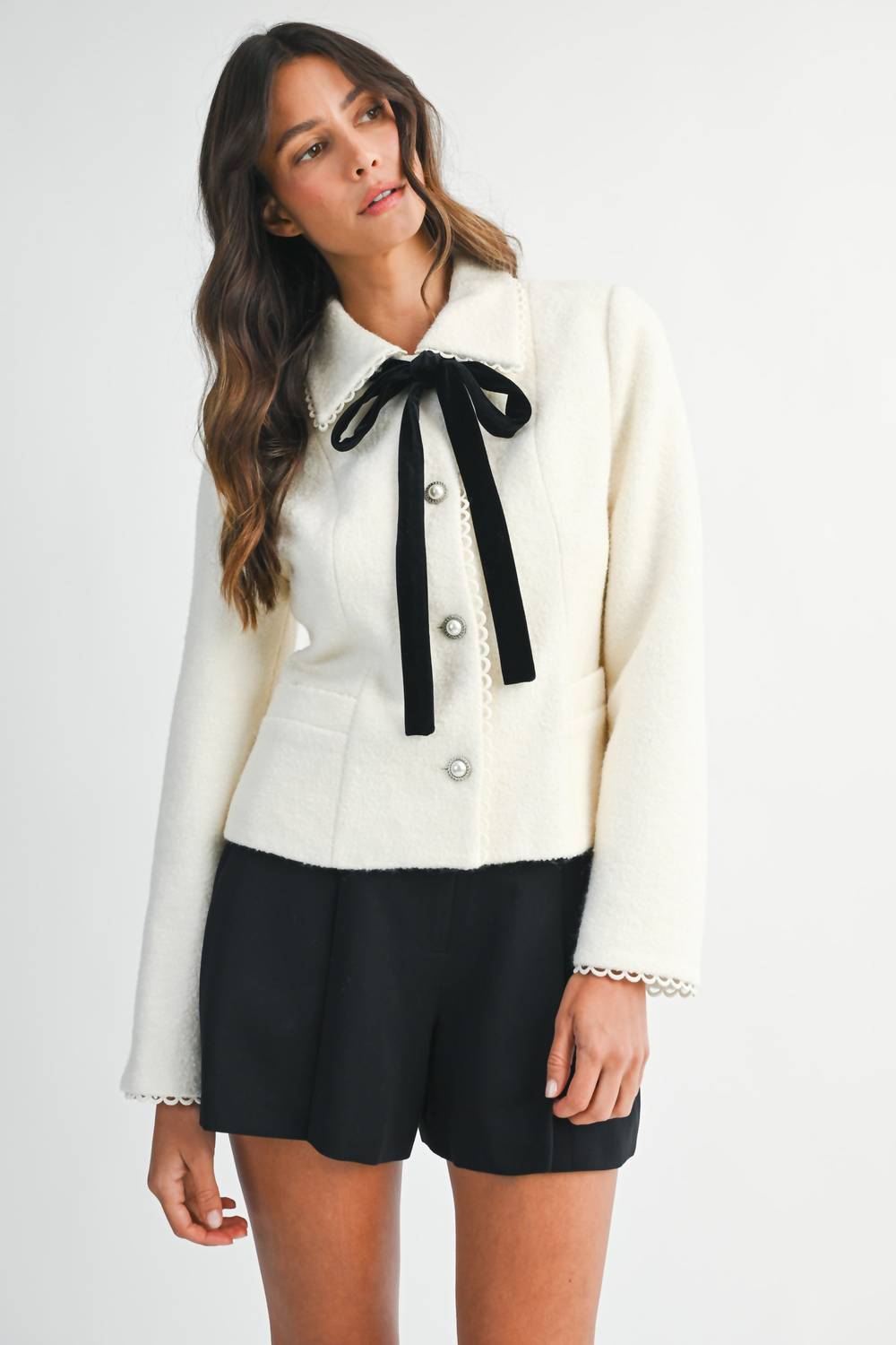 Mable - Pearl Button Down Jacket