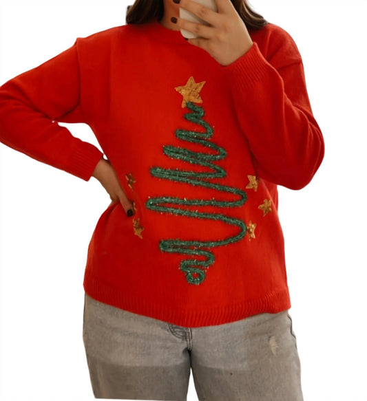 Bibi - Christmas Tinsel Tree Sweater