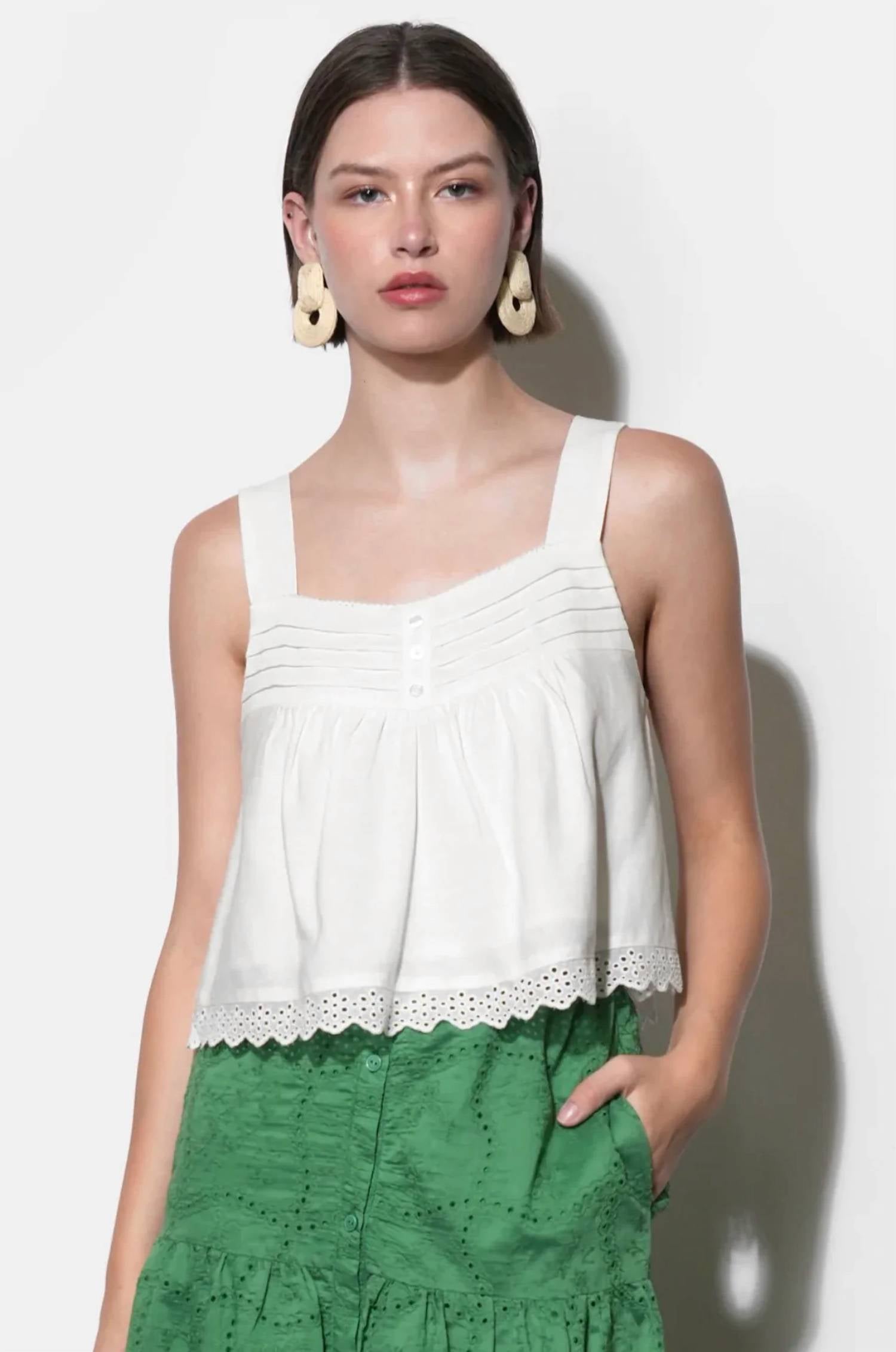 Greylin - Elani Eyelet Tank Top