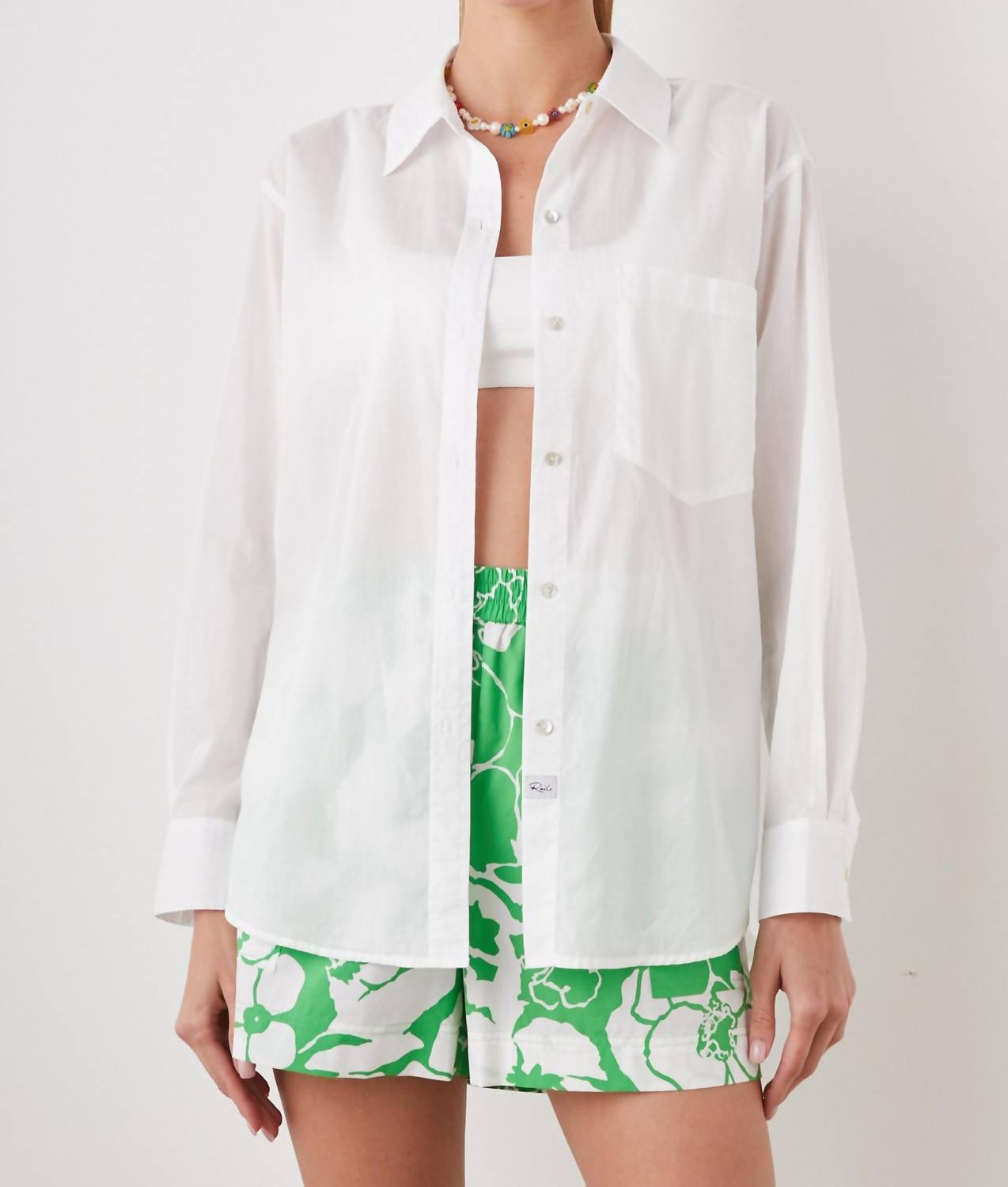Rails Arlo Button-down Shirt in beach white - women's shirt
