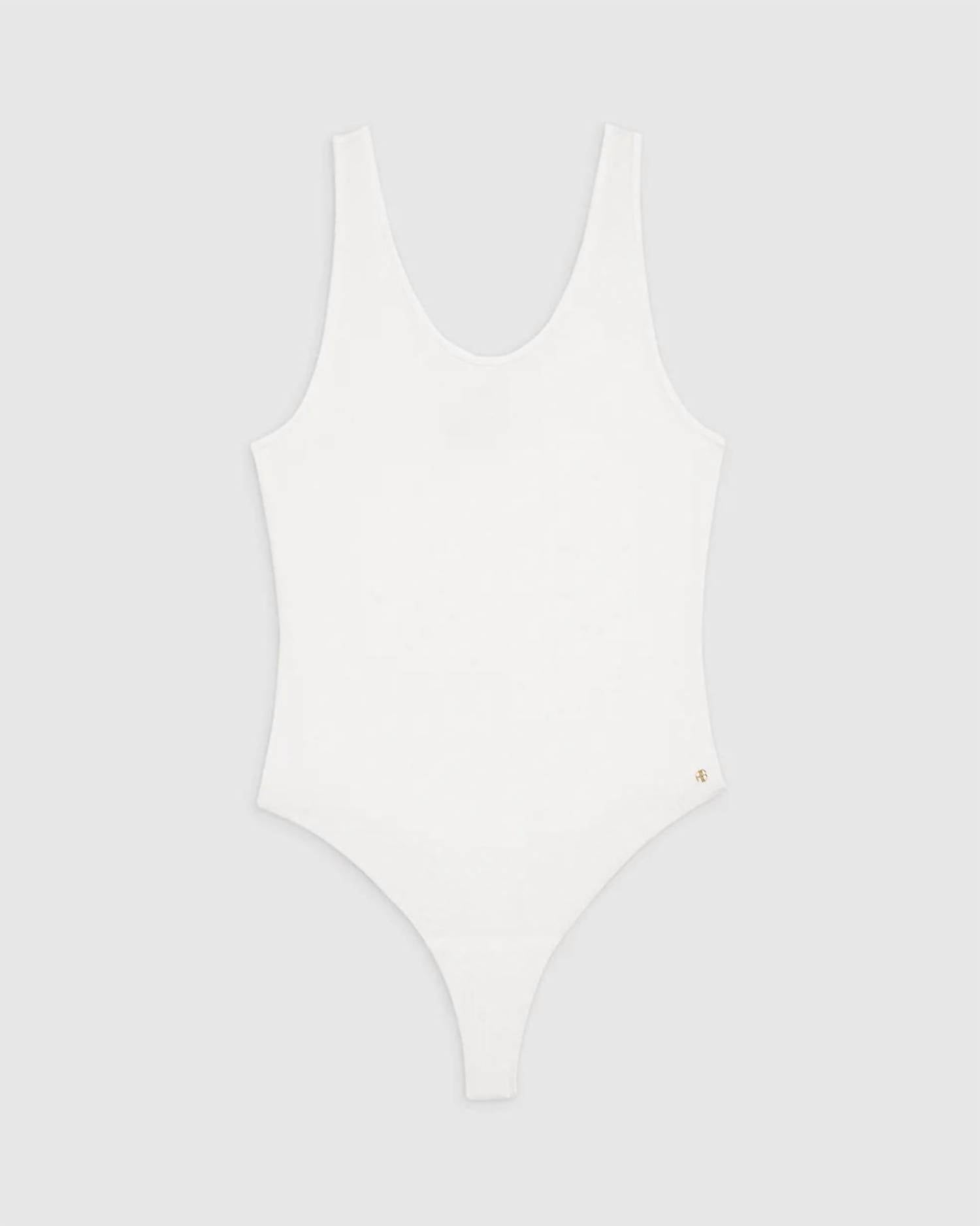 Anine Bing - Ginny Natural Drape Bodysuit