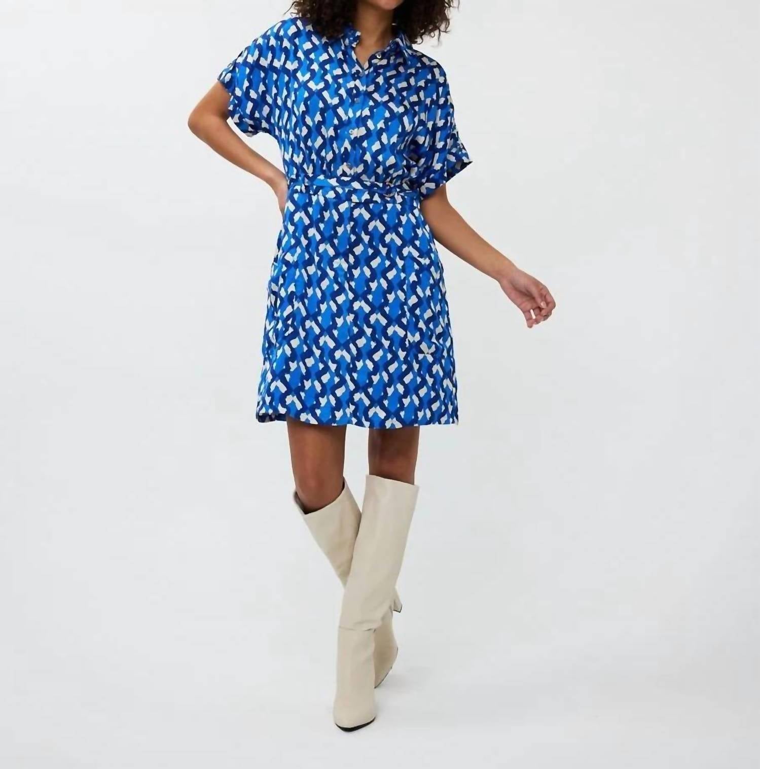 Esqualo - Utopia Blue Print Dress