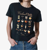 Girl Dangerous Cocktail Club Tee in black - women's t-shirt