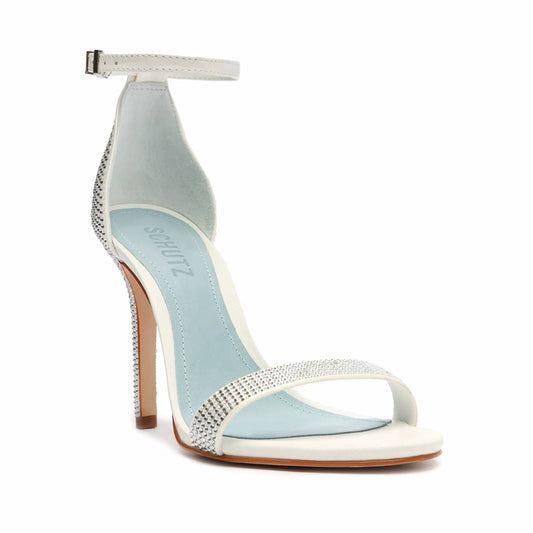 Schutz - Women Cadey-Lee Crystal Sandal Leather Stiletto Ankle Strap