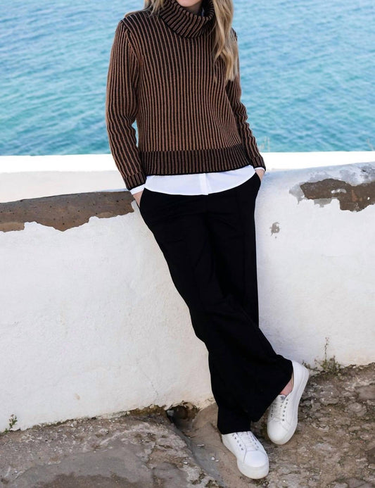 Marble - Ribbed Knit Removable Snood Jumper