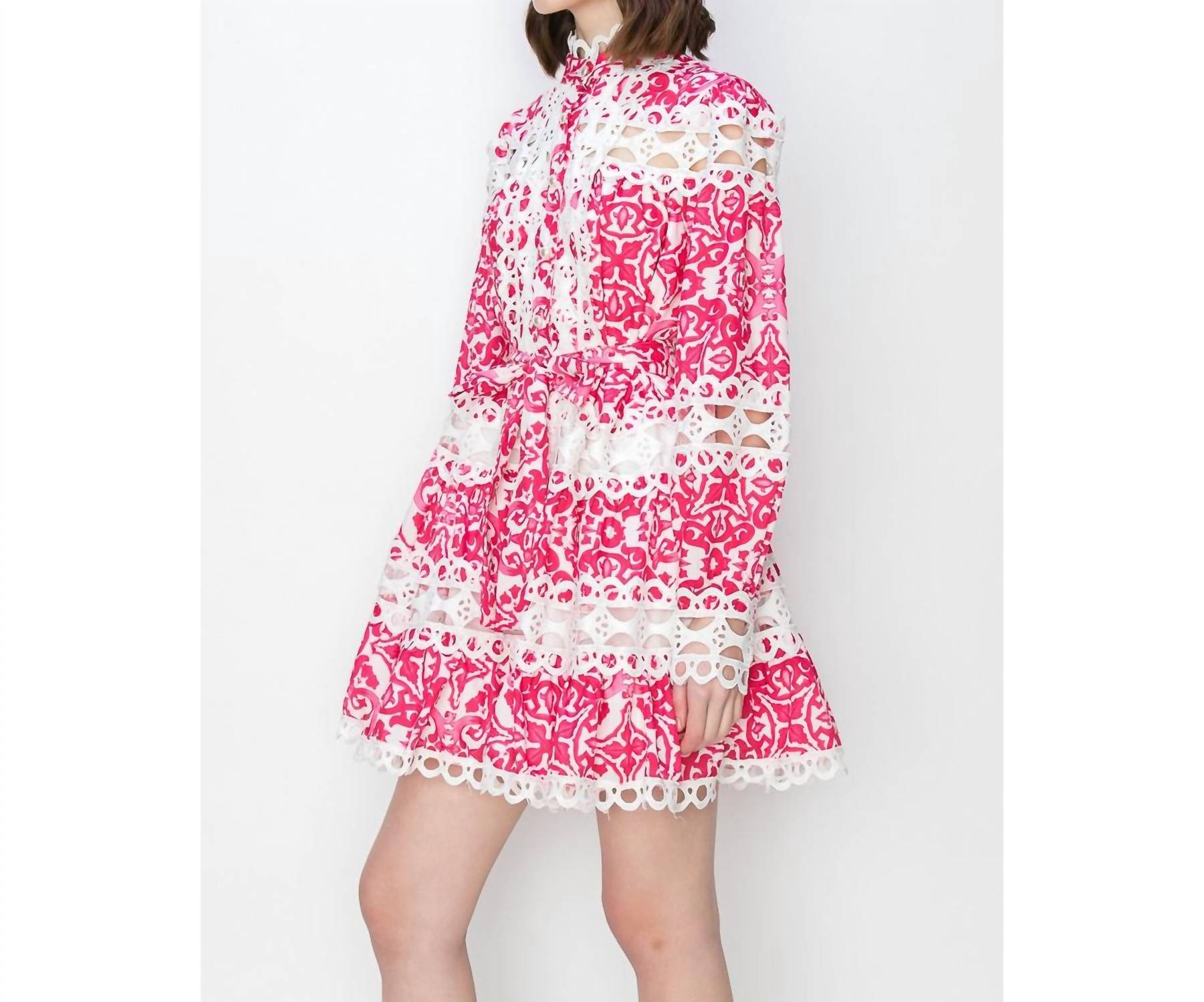 Ina Fashion - Positano Crochet Lace Mini Dress