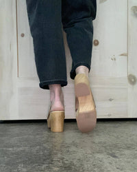 Beast Fashion - Women's Presley Crisscross Wooden Heel Sandal