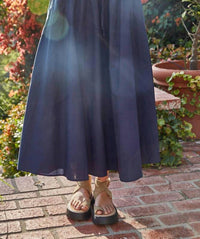 By Together - Drawstring Flare Midi Skirt