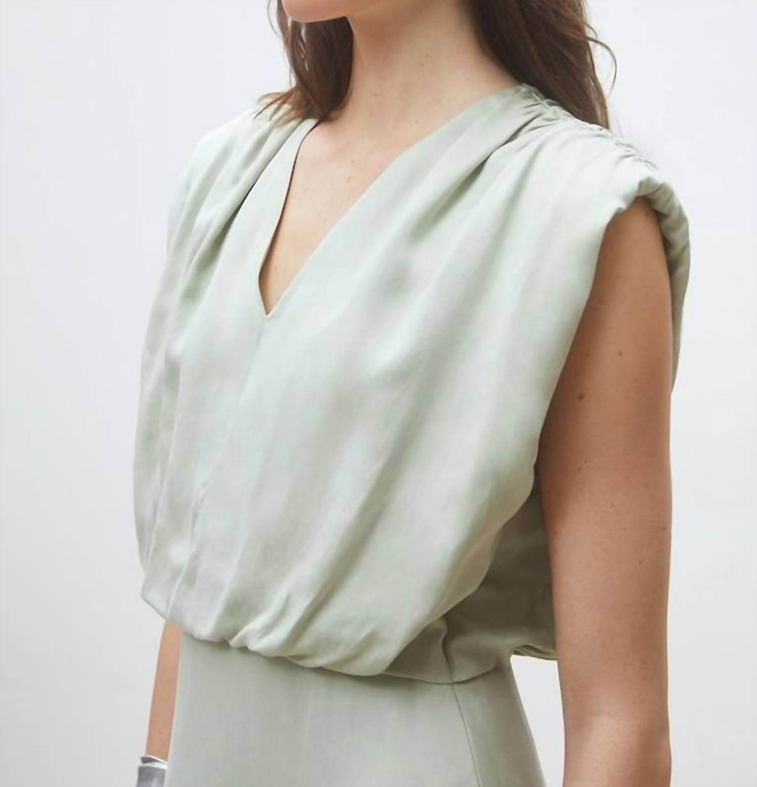 Suncoo Chorus Dress in vert d eau - women's dress - detail view