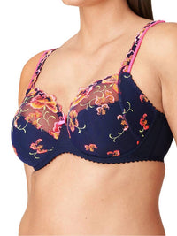 PrimaDonna Women’s Devdhaha Full Cup Unpadded Bra in velvet blue - women's intimate - detail view