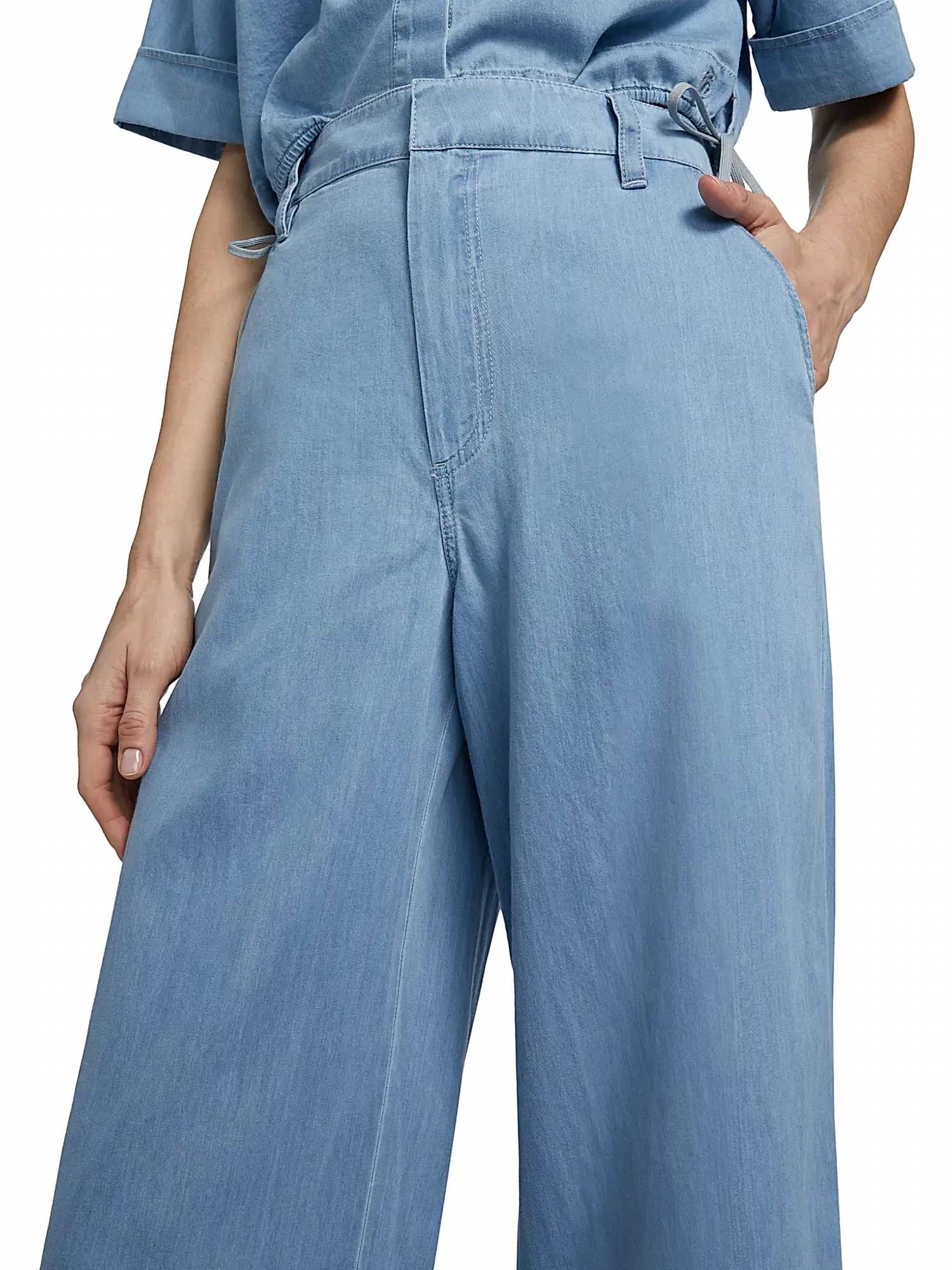 JONATHAN SIMKHAI Coralena Wide Leg Pants in stratus - women's pants - view 4