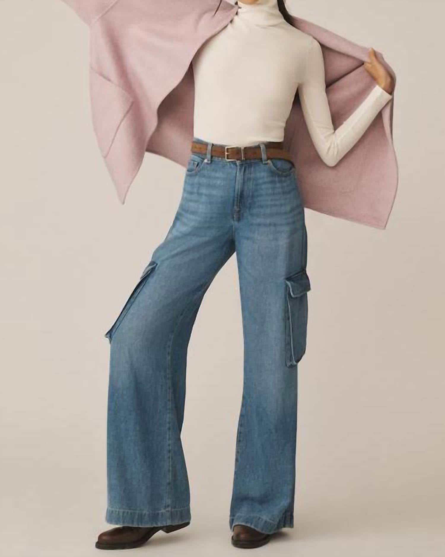 Citizens of Humanity Caradene Turtleneck Sweater in oatmilk - women's long sleeve top - detail view