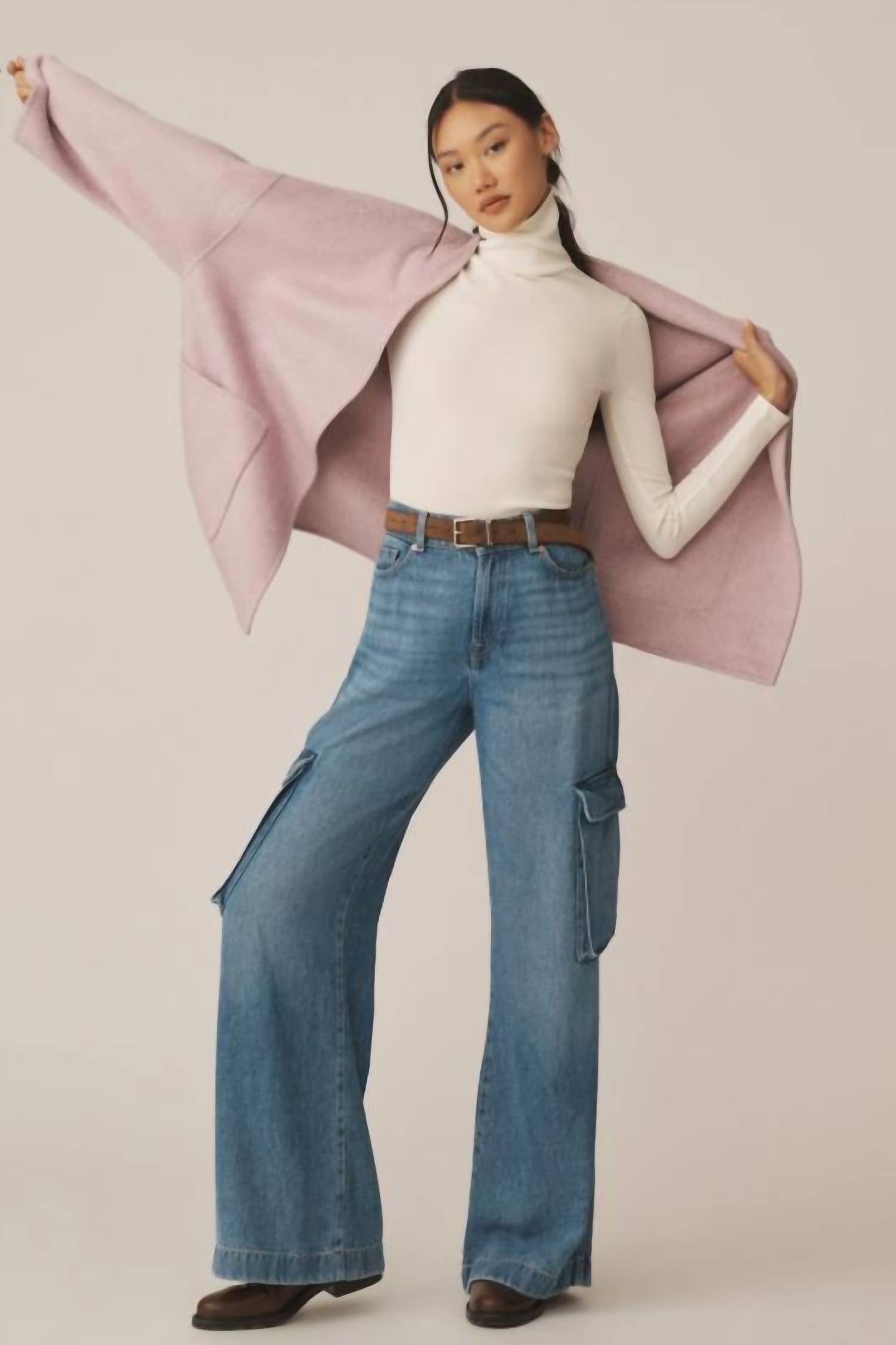 Citizens of Humanity Caradene Turtleneck Sweater in oatmilk - women's long sleeve top - alternate view