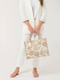 Shiraleah - Women's Coastal Jacquard Tote
