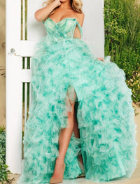 Jovani - Sweetheart Neck Off-shoulder Ballgown