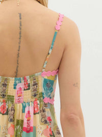 Entro - Italian Vase Print Midi Dress