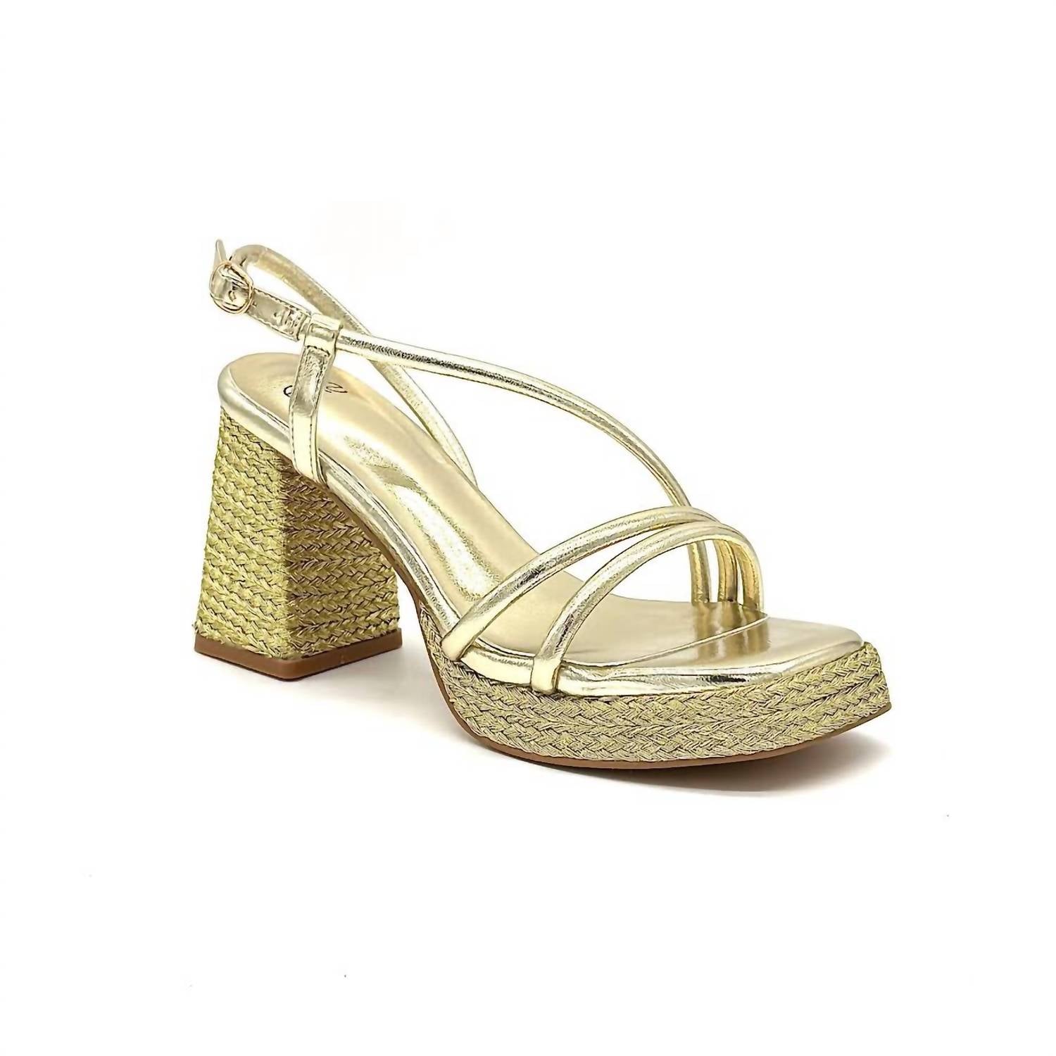 Exe - Women's Metallic Platform Heel