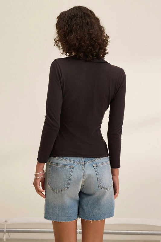 Velvet By Graham & Spencer - Reed Long Sleeve Polo Top