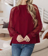 White Birch - Lace On My Sleeves Top