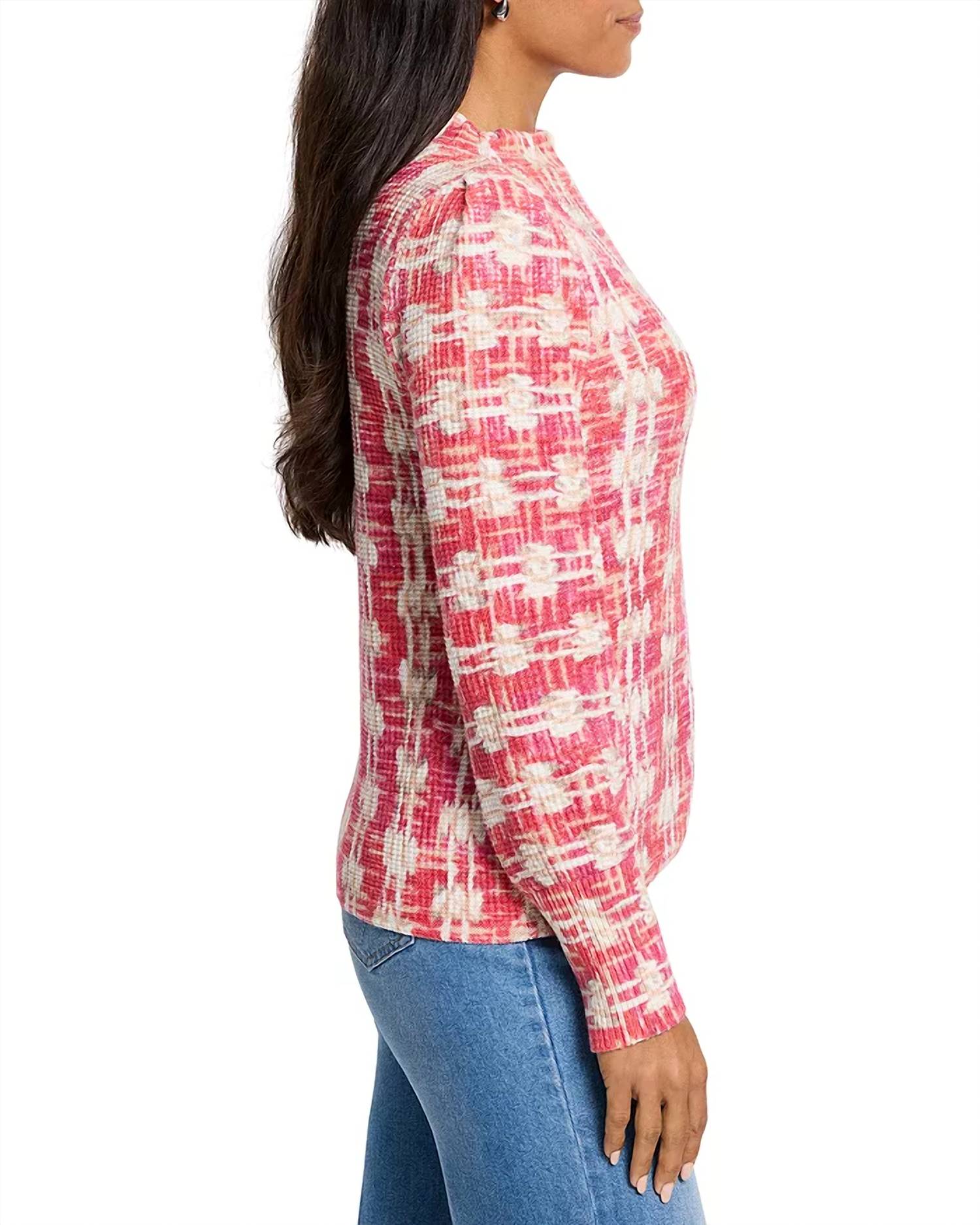 Nic + Zoe - Waffle Stitch Stamp Sweater