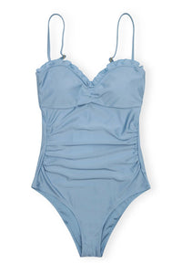 Ganni - Shine Gathered One Piece Swimsuit