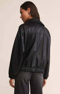 Z Supply - Idols Faux Leather Bomber Jacket