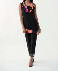Joseph Ribkoff Sophia Sleeveless Tunic in multi - women's shirt - detail view
