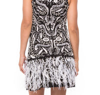 Parker Black - Marley Beaded Feather Mini-hem Dress