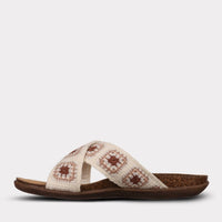 Mykos Women's Leyla Crossband Sandal in white crochet - women's sandal - view 4