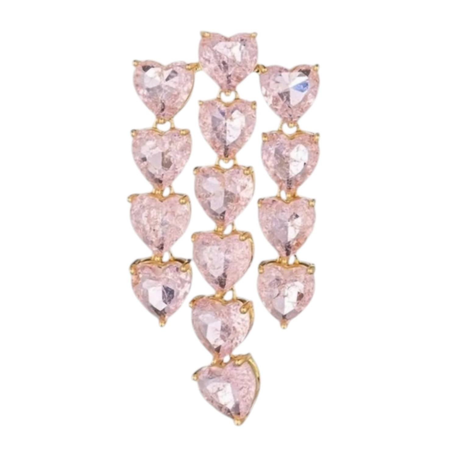 Eye Candy Los Angeles - Women's Heart Drop Earrings