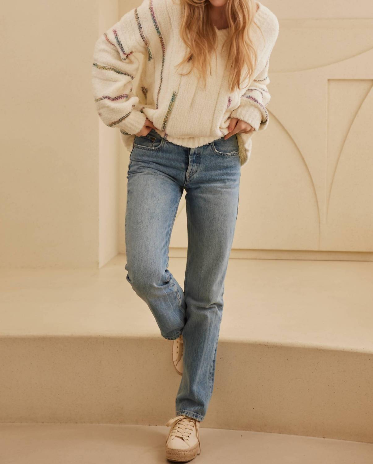Mello Cloud Nine Knit Sweater in ivory - women's sweater - view 4
