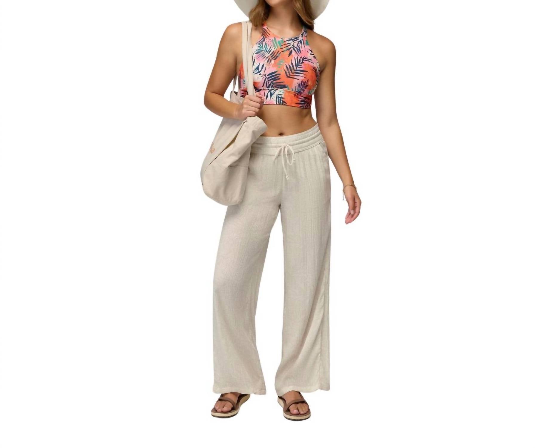 prAna Fernie Beach Pants in soft white seaside - women's pants