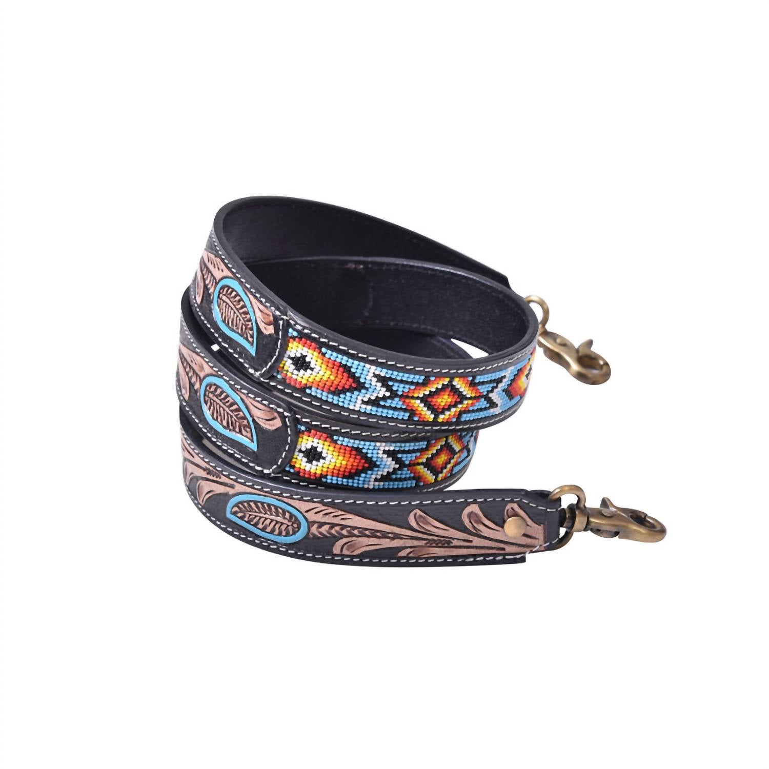 Myra - Blazing sun hand tooled strap