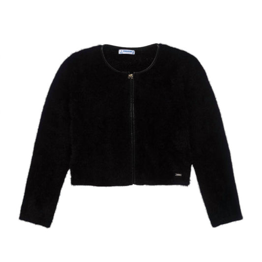 Mayoral - Girl's Faux Fur Zip Cardigan