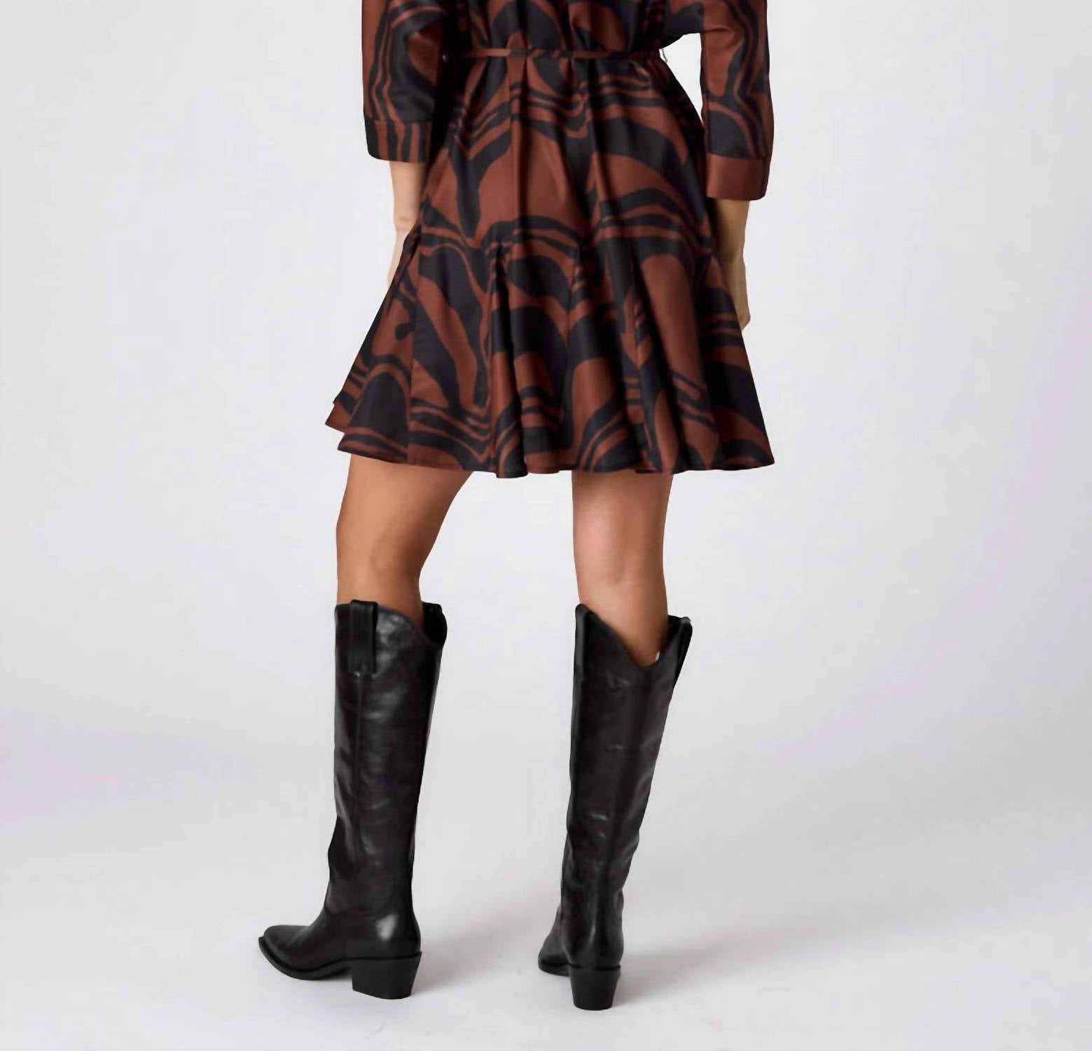 Crosby by Mollie Burch Lucy Mini Dress in canyon - women's dress - detail view