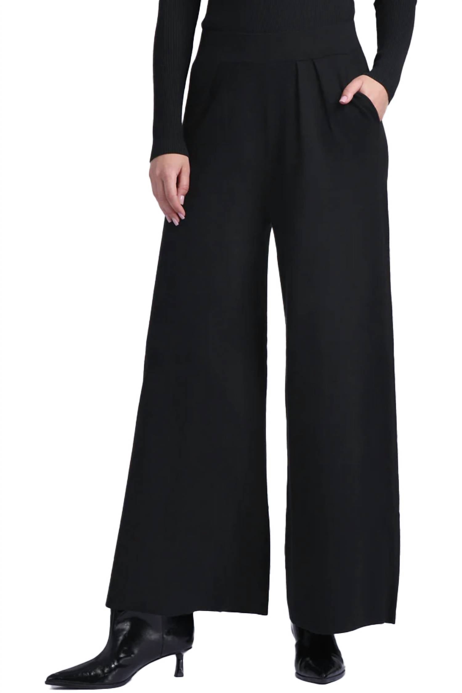 Minnie Rose - Viscose Palazzo Pant With Pockets