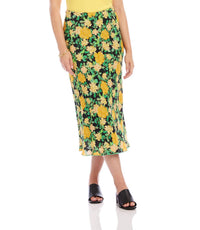 Karen Kane Bias Cut Midi Skirt in floral print - women's skirt