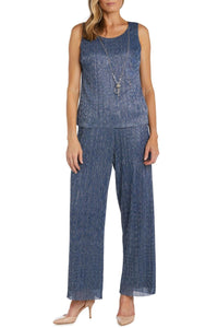 R&M Richards - 3-Piece Jacket Tank Pants Evening Set