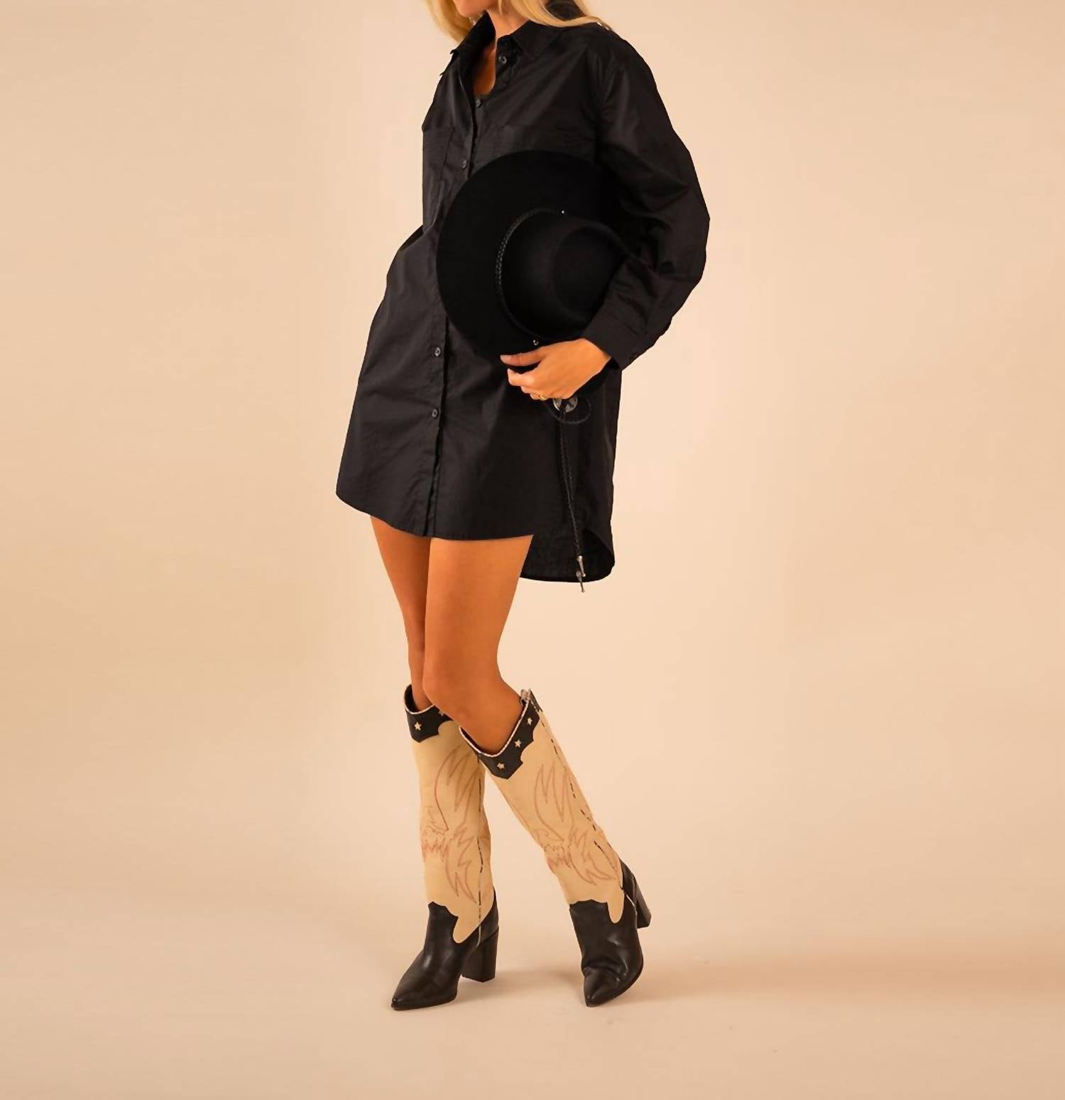 Care Tucker - Basic Preslie Poplin Shirt Mini Dress