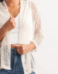 Papillon - Open Mesh Cover Up With Sequin Details
