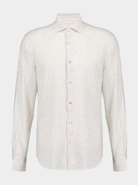 Boglioli - Men's Striped Striped Cotton-linen Shirt