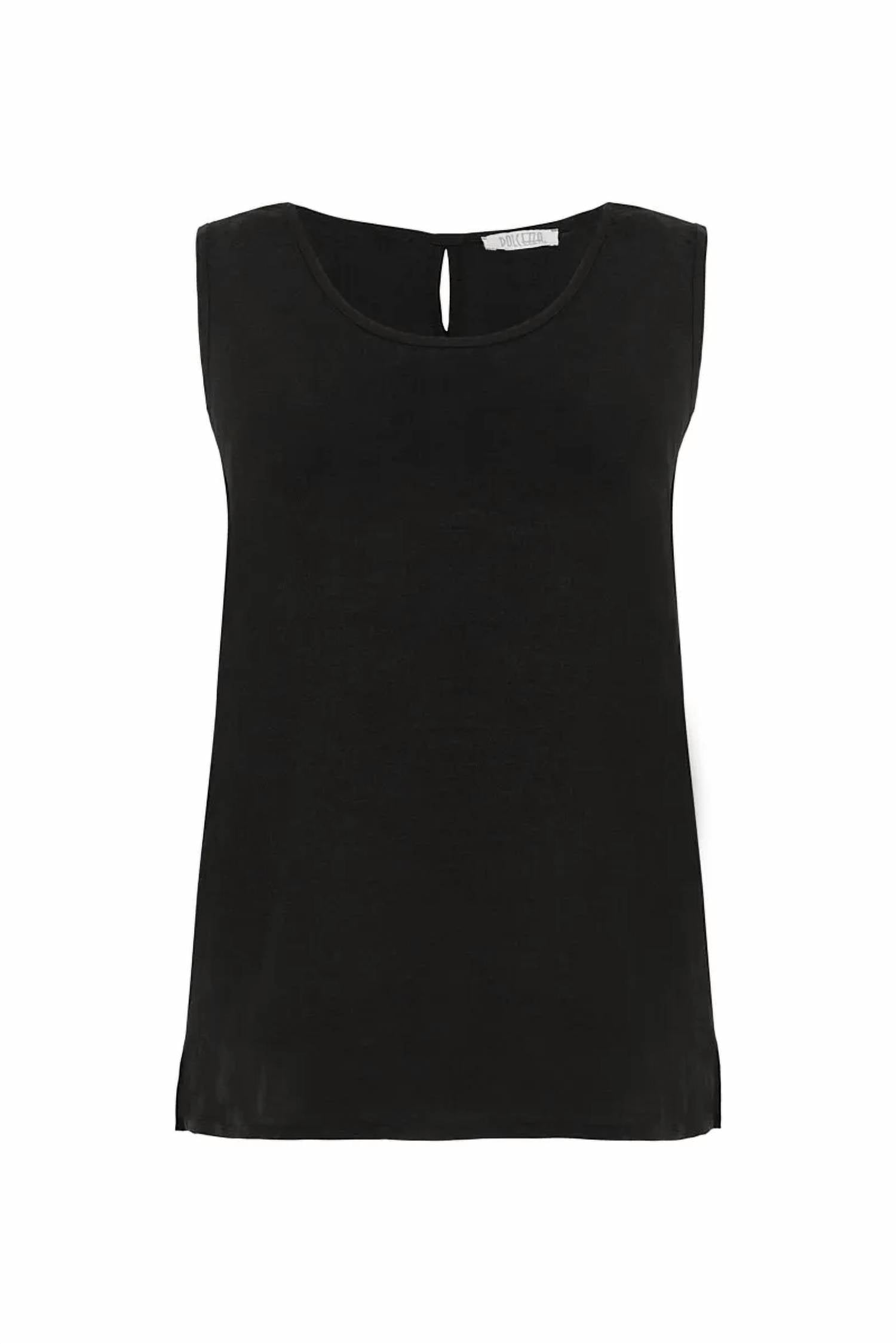 Dolcezza - Women's Scoop Neck Linen Cami Top
