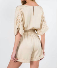 Timing - V Neck Elastic Waist Romper