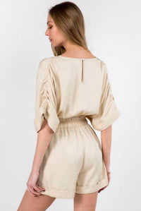 Timing - V Neck Elastic Waist Romper