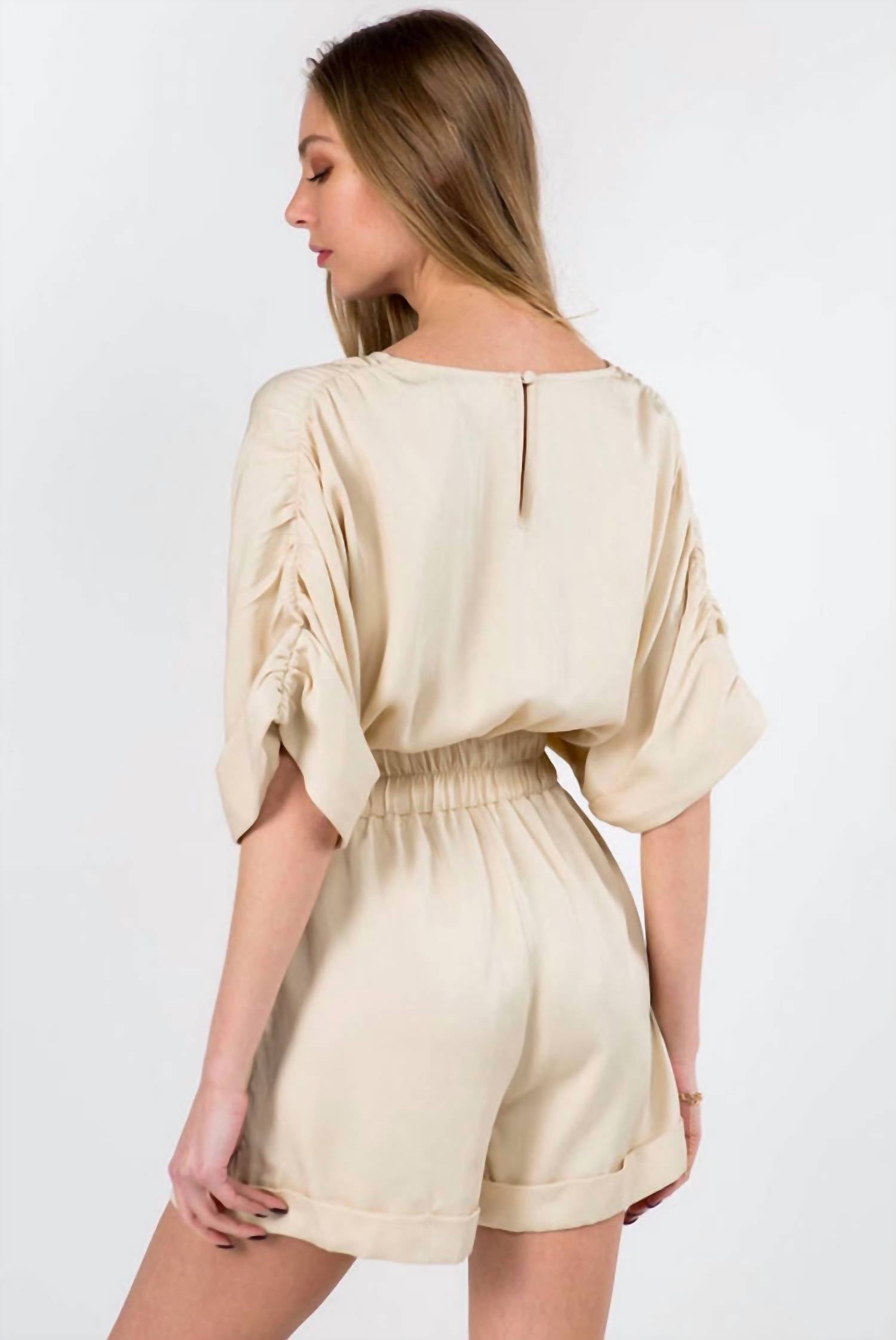 Timing - V Neck Elastic Waist Romper