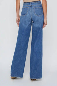 L'Agence Alicent High Rise Sneaker Flare Jeans in brentwood - women's jeans - alternate view