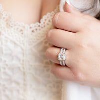 Starlette Women's Shelby Engagement Ring in silver - women's jewelry - alternate view