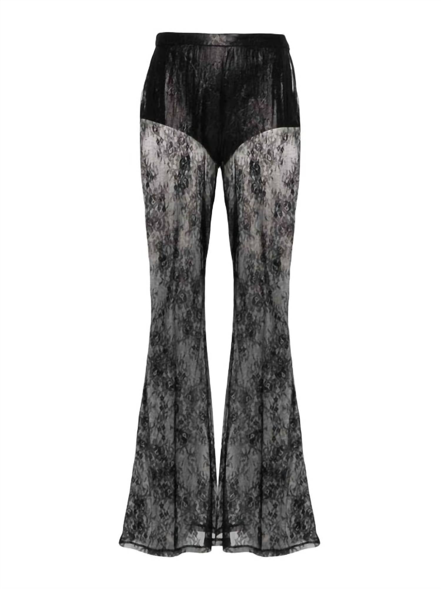 Pinko - Lace Flare Floral Trouser