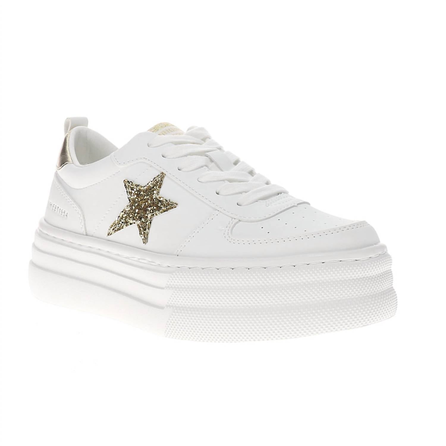 Vintage Havana Women's Hunter Glitter Platform Sneakers in gold - women's sneaker