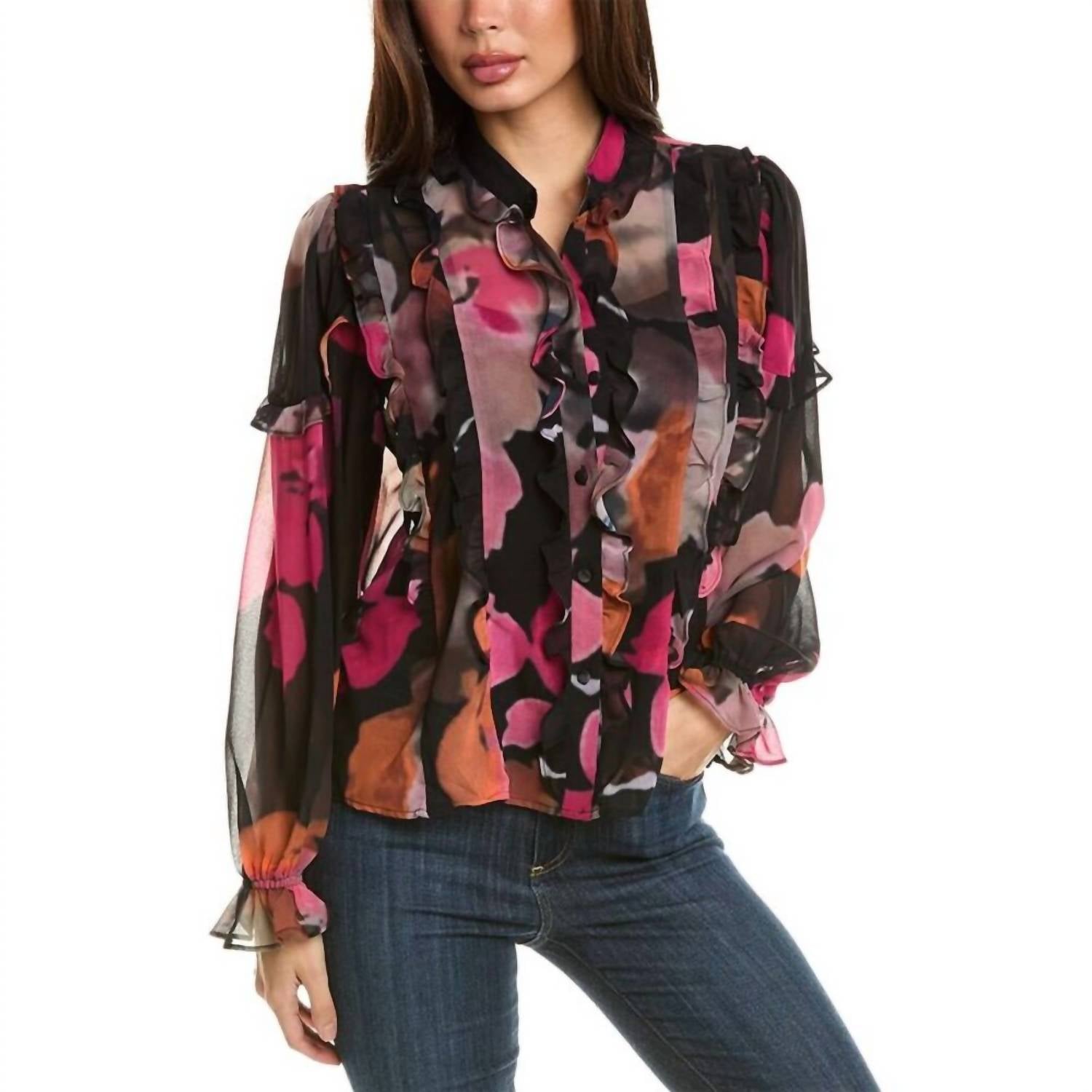 Hutch - Bianca Ruffle Button Front Top